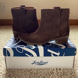 Lucky Brand booties. Color: Brown Size: 7